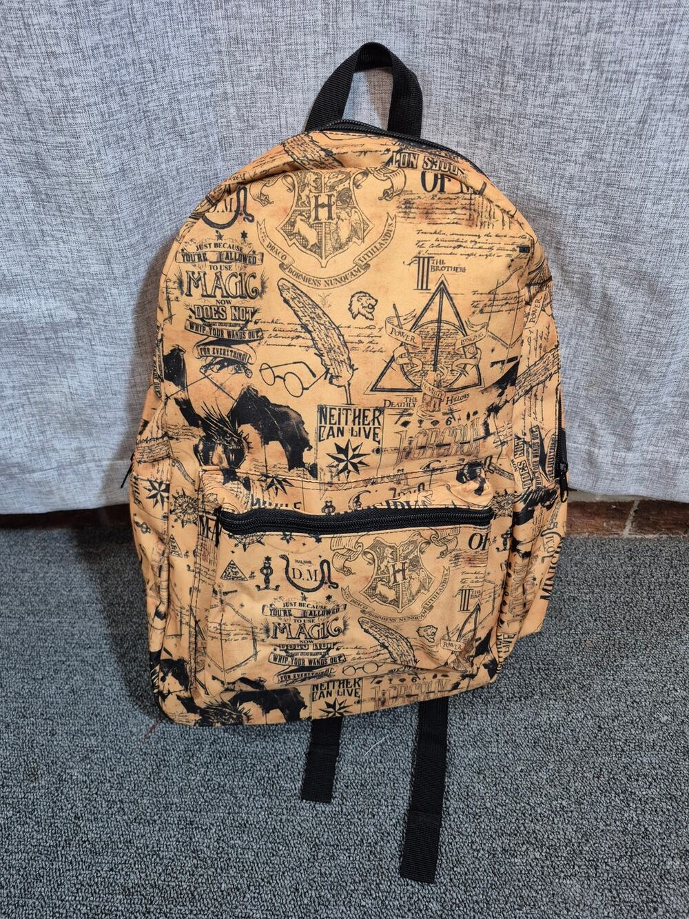 Harry Potter Hogwarts Ministry of Magic Deathly Hallows Backpack Book Bag